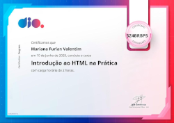 Certificado Introdução ao HTML